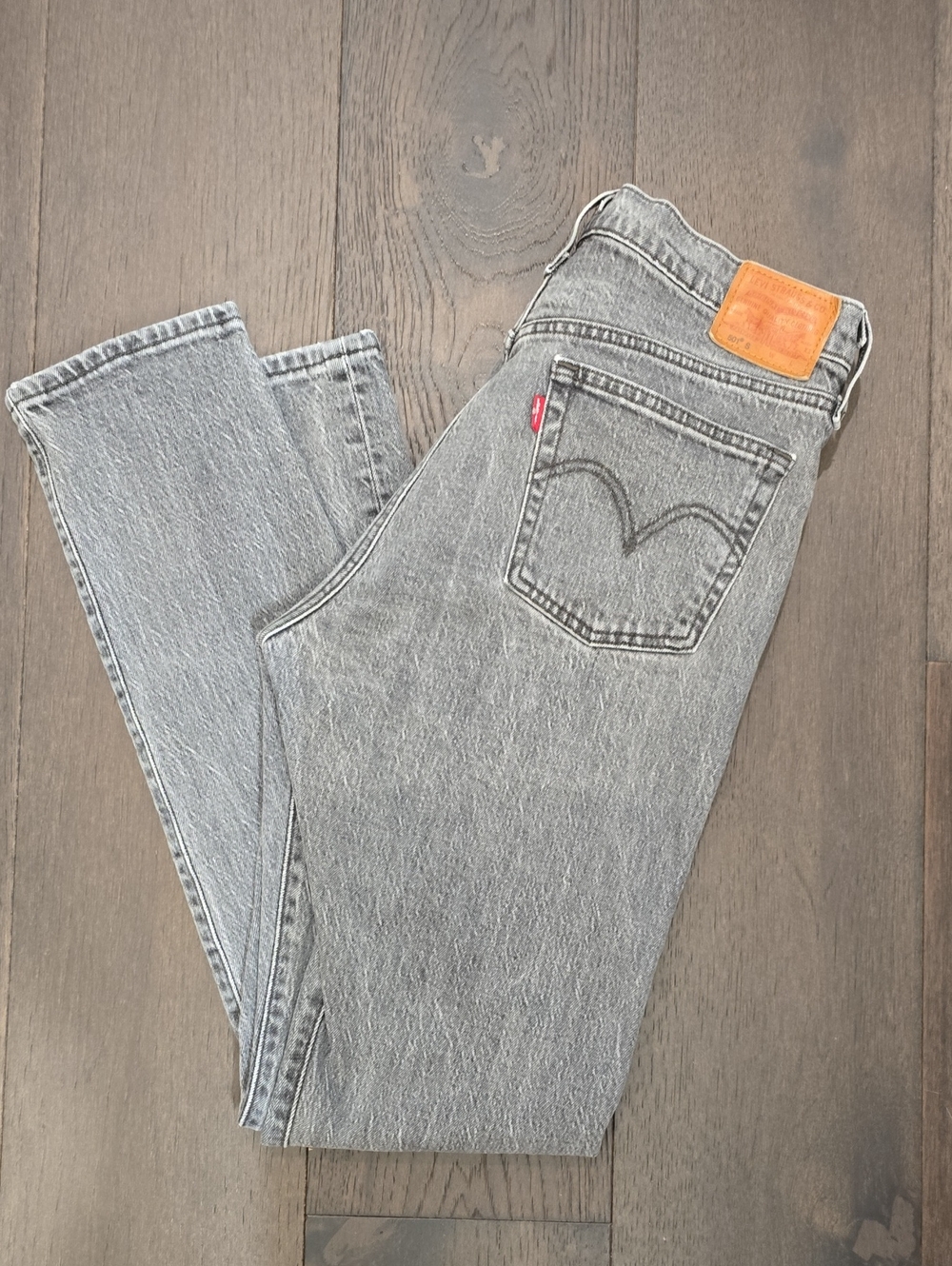 Levi's Women's High-Rise Grey Wash Jeans 501
